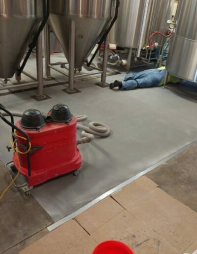 First coat epoxy cement in brewery applied