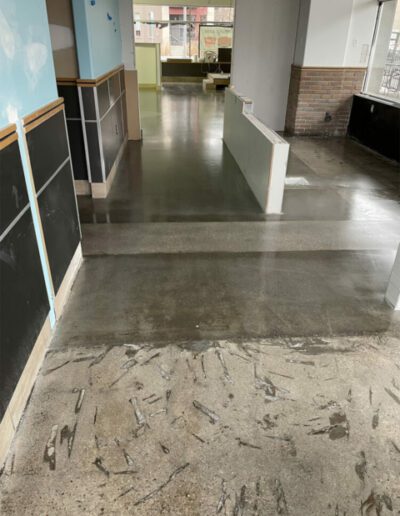 polished concrete floors in a bbq restaurant in lakewood, co