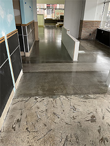 polished concrete floors in a bbq restaurant in lakewood, co