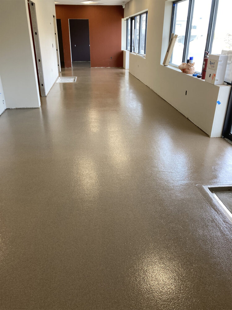 Epoxy floor pet hospital lobby