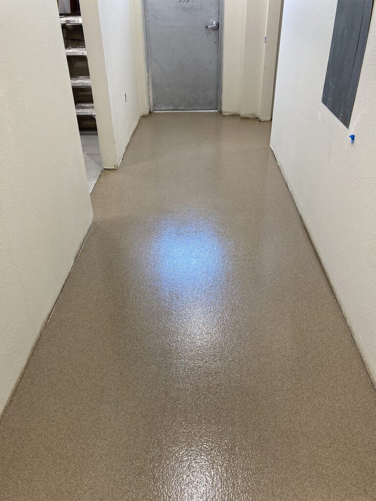 Epoxy floor hallway pet hospital golden