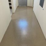 Epoxy floor hallway pet hospital golden