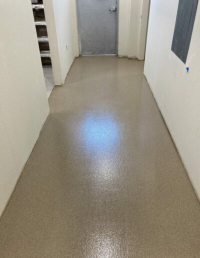 Epoxy floor hallway pet hospital golden