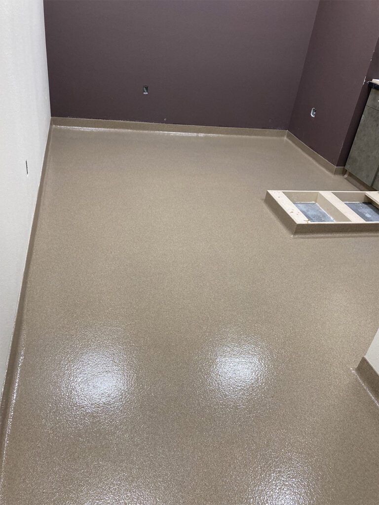 epoxy floor with cove animal hospital golden CO