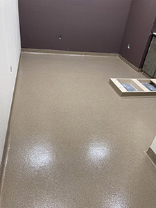 epoxy floor with cove animal hospital golden CO sm