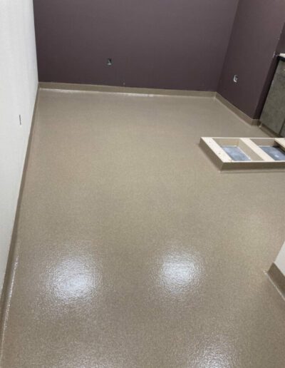 epoxy floor with cove animal hospital golden CO