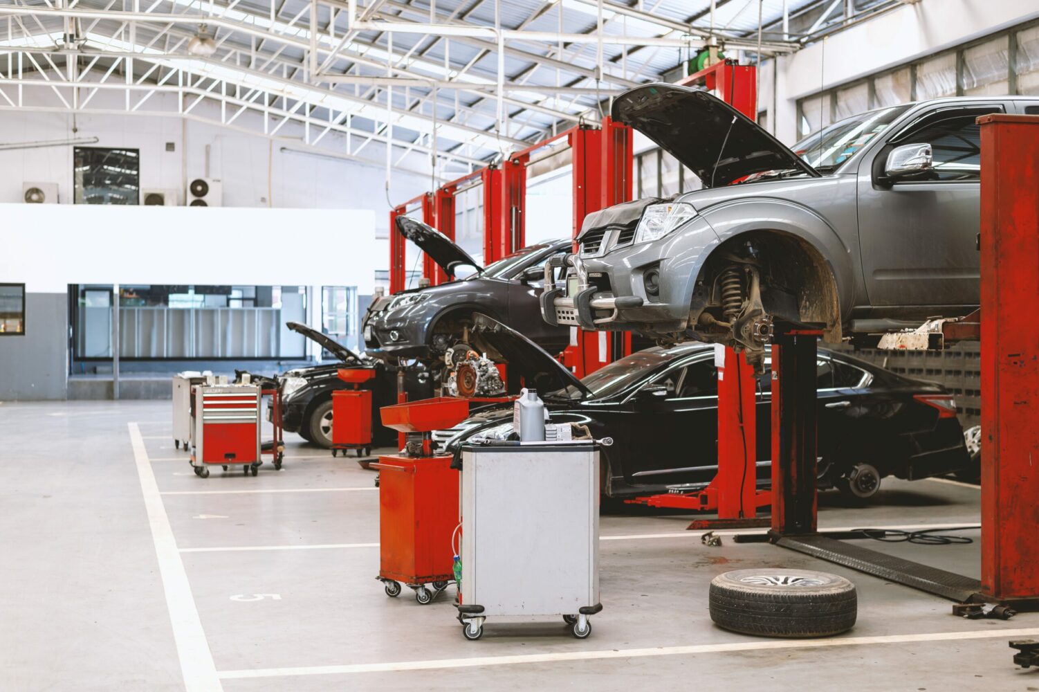 Urethane Cement in an auto repair shop