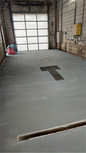 First coat of urethane cement in car wash in aurora co