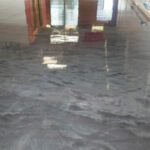 gray metallic floor