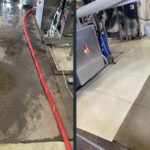 repaired epoxy floor with sika joint added