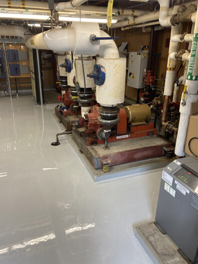 mechanical room epoxy floor