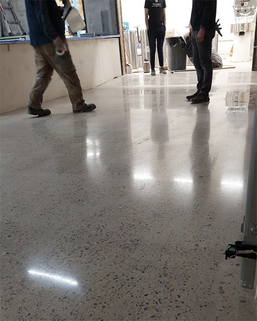 Polished concrete flooring in Denver