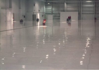 large white epoxy floor