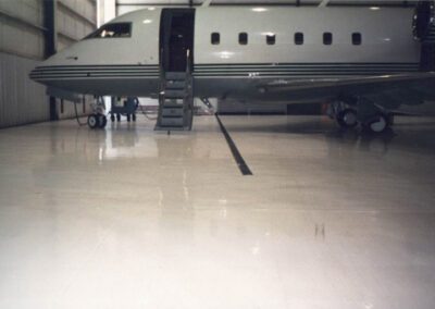 Airplane hangar epoxy install