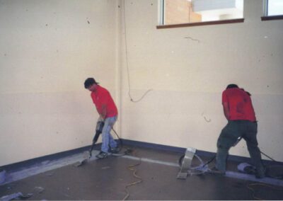 Demolition of epoxy floor