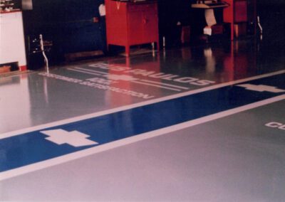 epoxy floor installed at Gus Paulos Chevrolet
