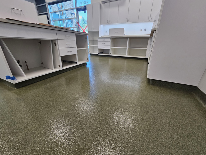 single color epoxy floor