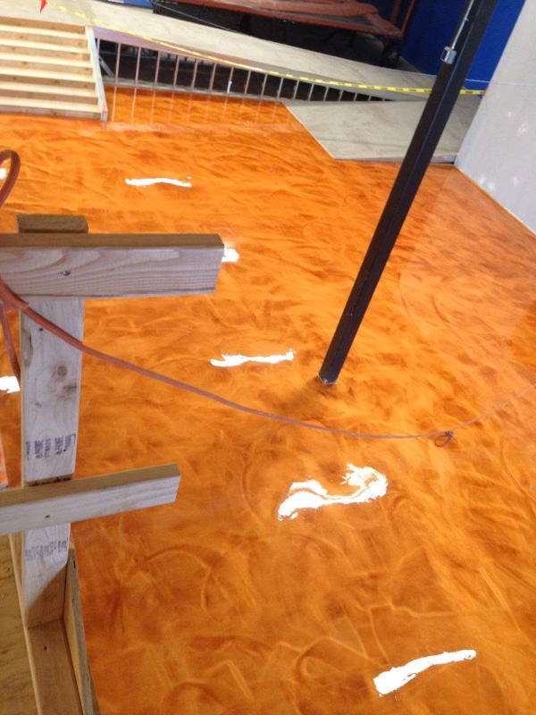 Epoxy floor in an office