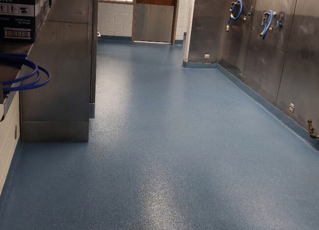Epoxy floor in an office