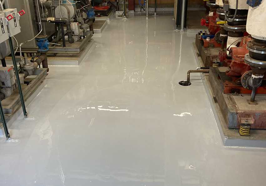 laying epoxy floor