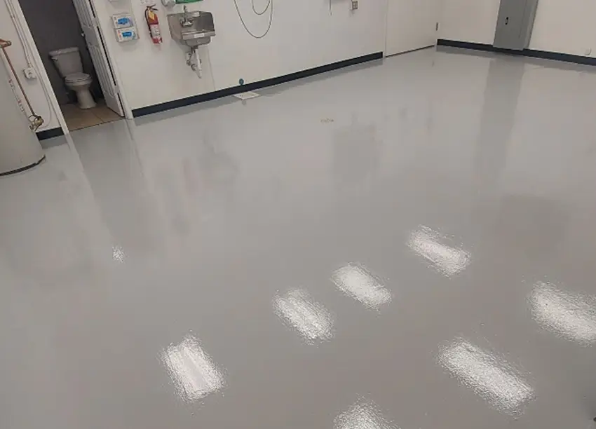 Epoxy floor in an office