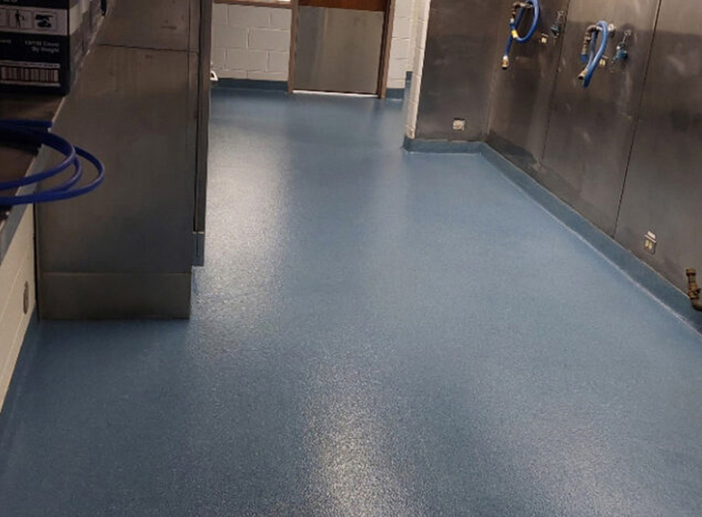 Epoxy floor in an office