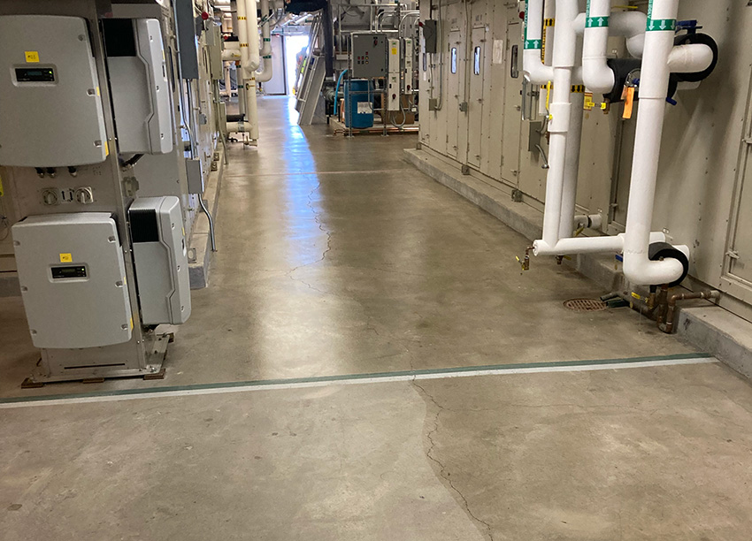 Epoxy floor in an office