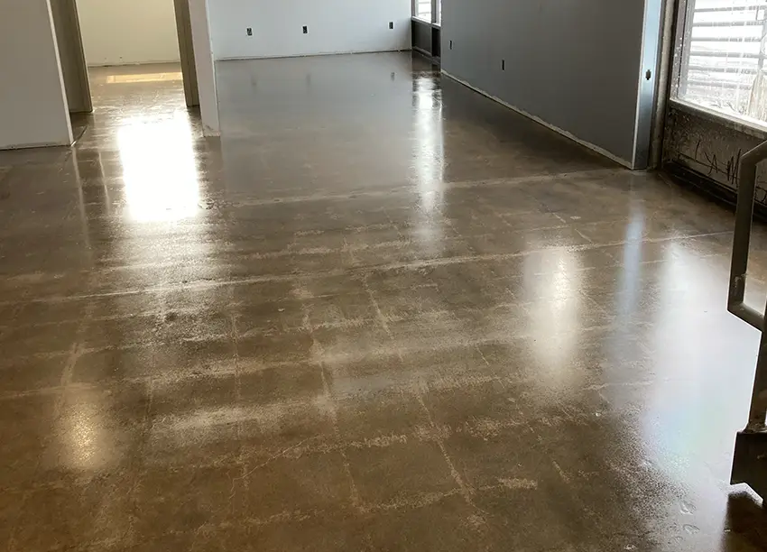 Epoxy floor in an office